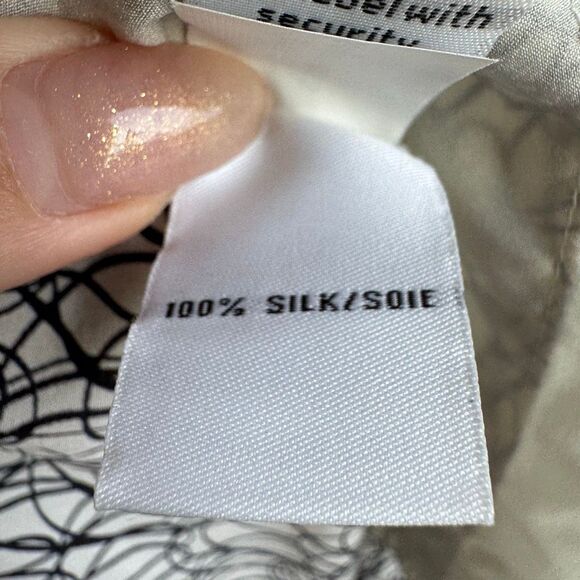 Diane Von Furstenberg 100% Silk Abstract Office Career Wear Pants Size 2 XS - Picture 8 of 8